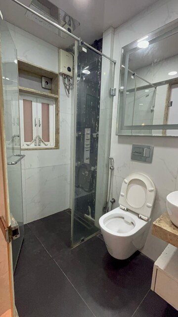 Bathroom in 3 BHK Apartment at Palash Towers, Andheri West – for Rent