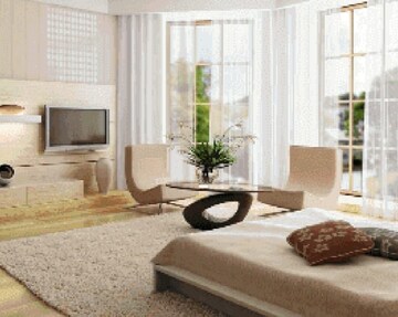 Living Room in 2 BHK Apartment at DLH Legacy, Juhu – for Rent