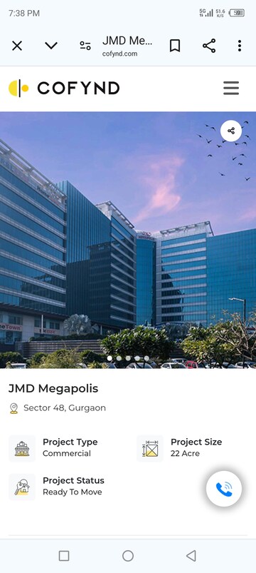  Office Space For Rent in JMD Megapolis, Sector 48