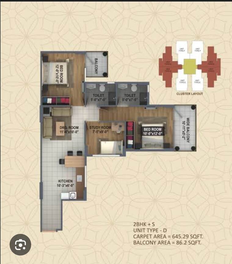Floor Plan, gls-arawali-homes 3 Bedroom 900 Sq.Ft. Independent House In Sohna Sector 4 Gurgaon 8421957