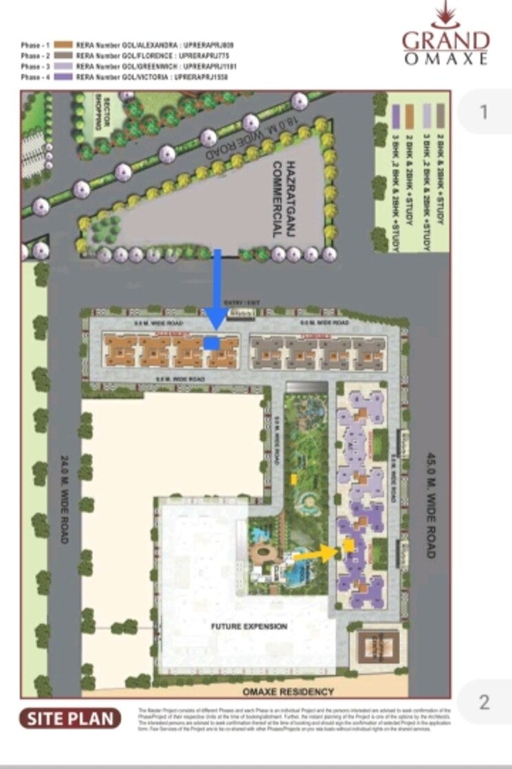 Master Plan, omaxe-grand-omaxe 2.5 Bedroom 1250 Sq.Ft. Apartment In Gomti Nagar Lucknow 8422503