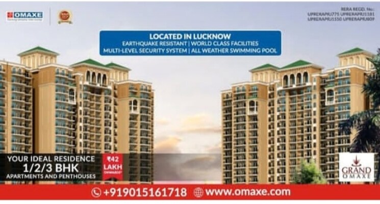 Master Bedroom, omaxe-grand-omaxe 2.5 Bedroom 1250 Sq.Ft. Apartment In Gomti Nagar Lucknow 8422503