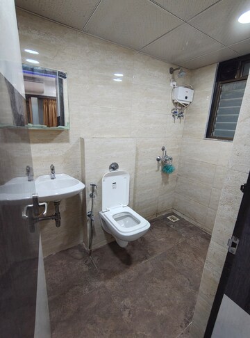 Bathroom in 1.5 BHK Apartment at MJ Shah Centrio, Govandi – for Rent