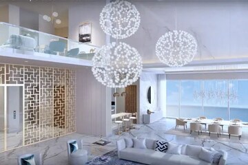 Living Room in 5 BHK Apartment at Worli – for Sale