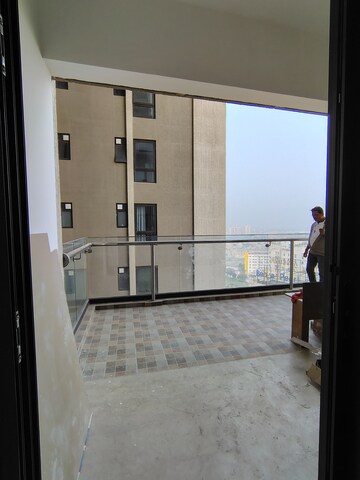 Balcony in 3 BHK Apartment at Bengal Peerless Avidipta, Em Bypass – for Rent