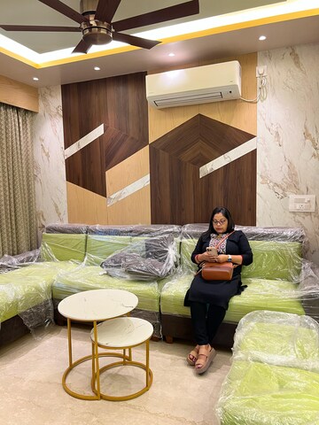 Living Room in 3 BHK Apartment at Bengal Peerless Avidipta, Em Bypass – for Rent