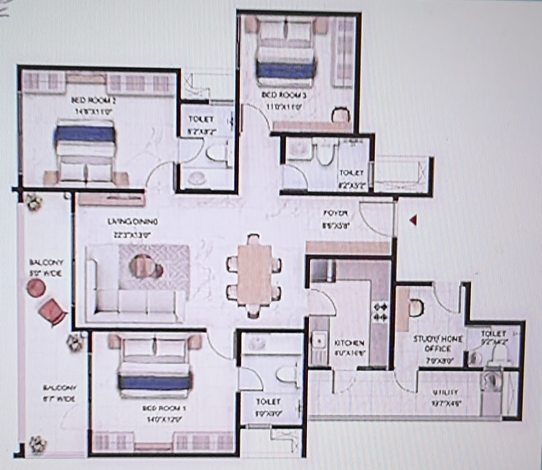 3 BHK Apartment For Sale in Prestige Lavender Fields