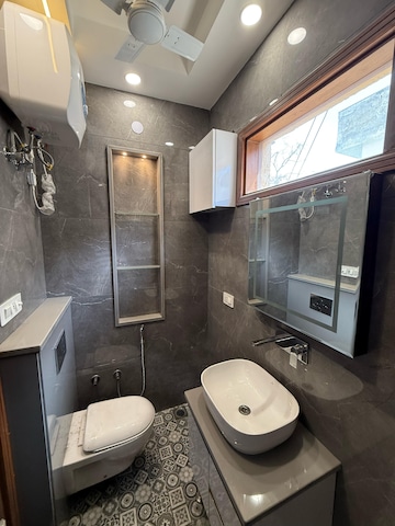 Bathroom in 2 BHK Builder Floor at Kalkaji – for Rent