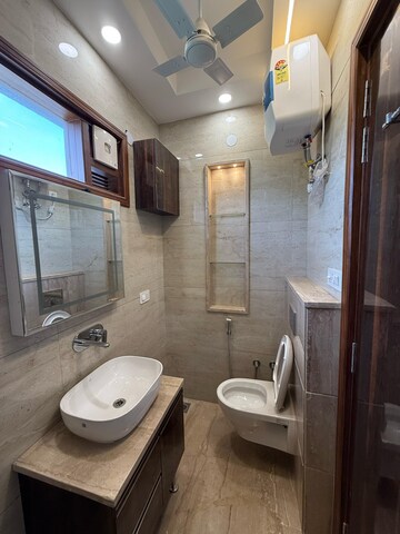 Bathroom in 2 BHK Builder Floor at Kalkaji – for Rent