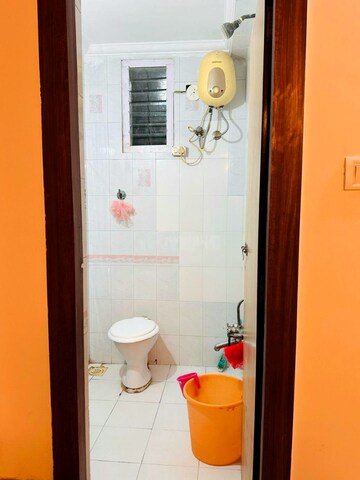 Bathroom in 2 BHK Apartment at Nirmal Lifestyle Residency CHS Ltd, Mulund West – for Rent
