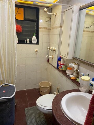 Bathroom in 3 BHK Apartment at Golden Rays CHS, Santacruz West – for Rent