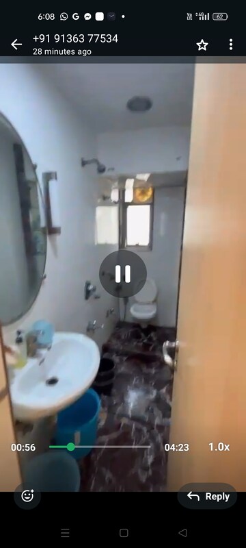 Bathroom in 1 BHK Apartment at Liberty Garden, Malad West – for Rent