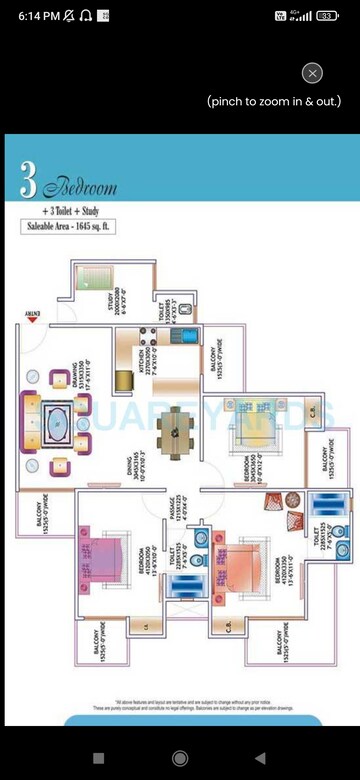 3 BHK Apartment For Rent in Skytech Matrott, Sector 76