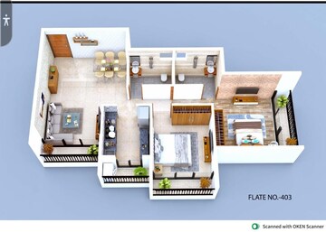 Floor Plan in 1 BHK Apartment at Taloja Phase 1 – for Sale
