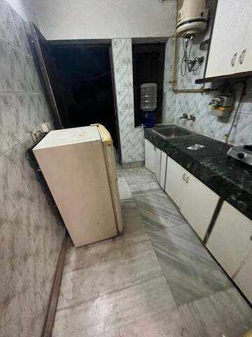 Kitchen in 1 BHK Builder Floor at Khirki Extension – for Rent