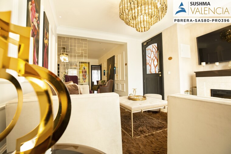 Living Room, sushma-valencia 3 Bedroom 2250 Sq.Ft. Apartment In International Airport Road Zirakpur 8430741