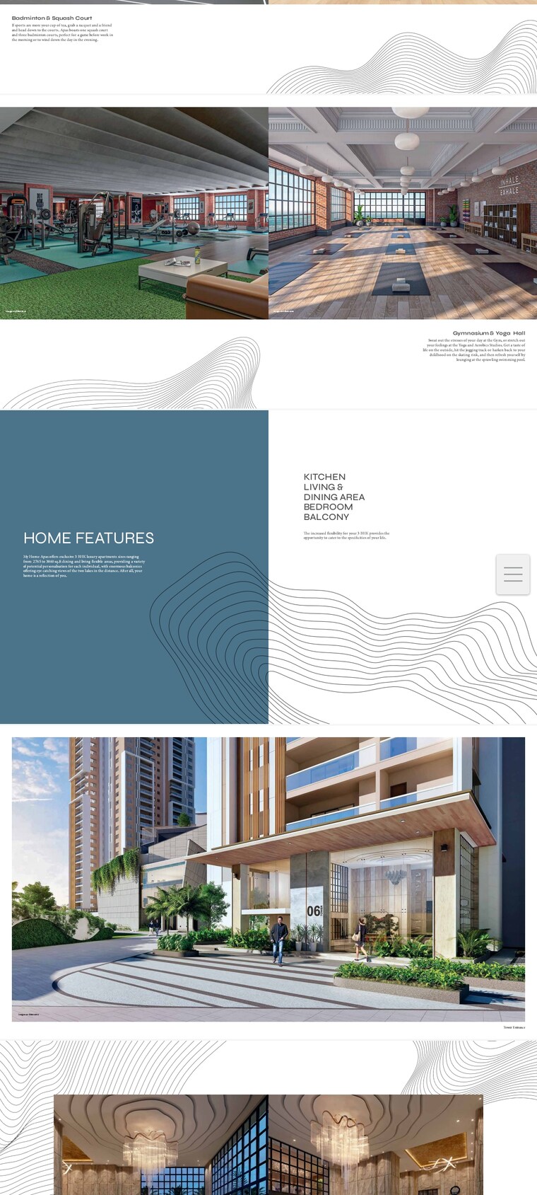 Master Bedroom, my-home-apas 3 Bedroom 2765 Sq.Ft. Apartment In Kokapet Hyderabad 8430837