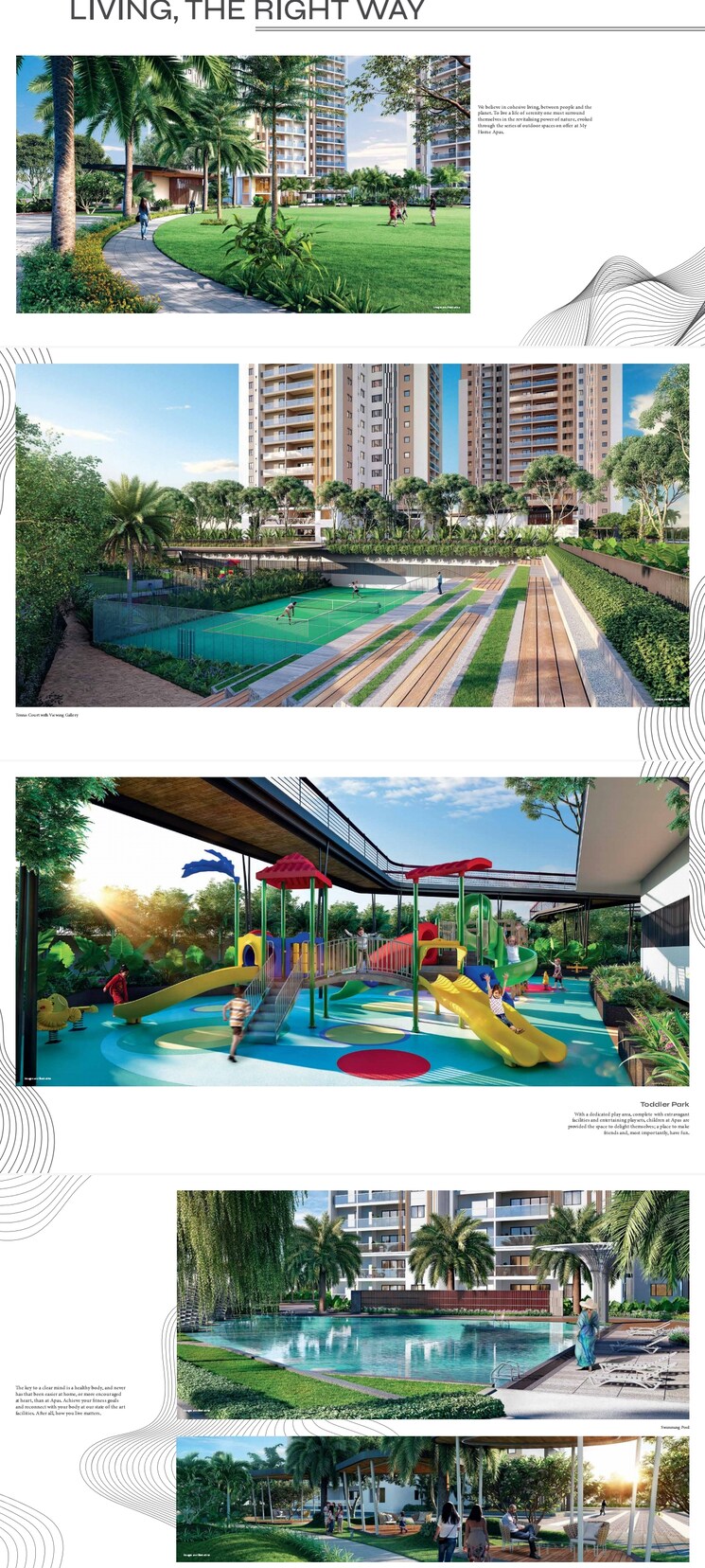 Master Bedroom, my-home-apas 3 Bedroom 3710 Sq.Ft. Apartment In Kokapet Hyderabad 8430863