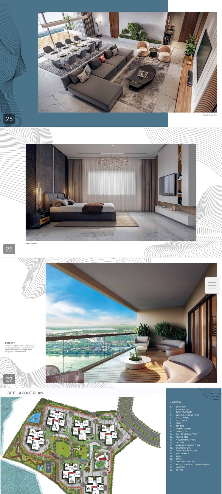 Kitchen, my-home-apas 3 Bedroom 3710 Sq.Ft. Apartment In Kokapet Hyderabad 8430863