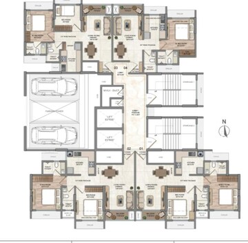 Floor Plan in 2 BHK Apartment at Aarti Markandey Square, Balkum Pada – for Sale