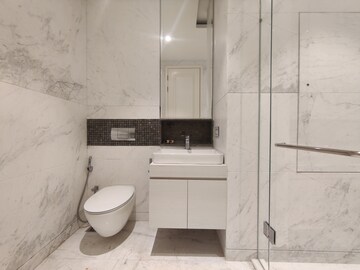 Bathroom in 3 BHK Apartment at Bhartiya Leela Residences, Thanisandra Main Road – for Rent
