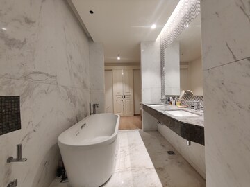 Bathroom in 3 BHK Apartment at Bhartiya Leela Residences, Thanisandra Main Road – for Rent