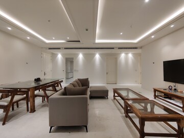 Living Room in 3 BHK Apartment at Bhartiya Leela Residences, Thanisandra Main Road – for Rent