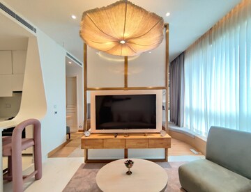 Living Room in Studio Apartment at Bhartiya Leela Residences, Thanisandra Main Road – for Rent