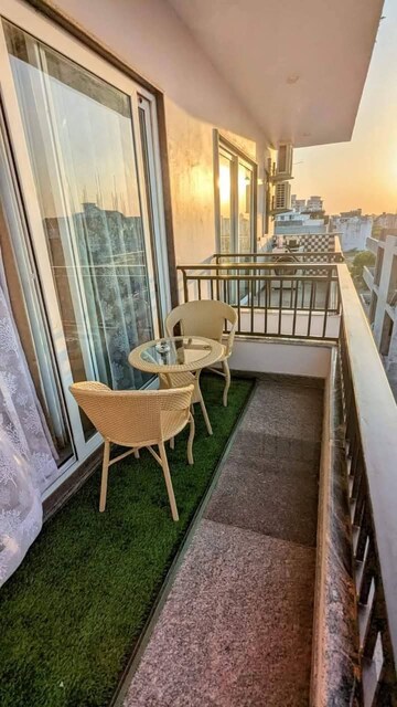 Balcony in 1 BHK Apartment at Ansal Celebrity Suites, Sector 2 – for Rent