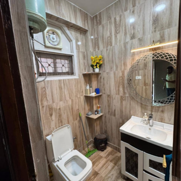 Bathroom in 3 BHK Builder Floor at Kalkaji – for Rent