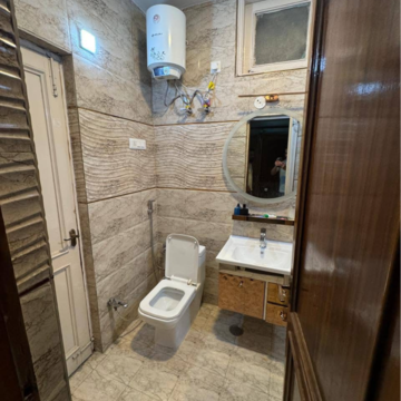 Bathroom in 3 BHK Builder Floor at Kalkaji – for Rent