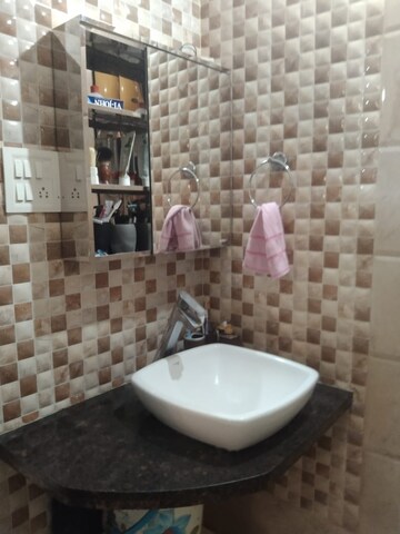 Bathroom in 3 BHK Apartment at Rajendra Nagar – for Rent
