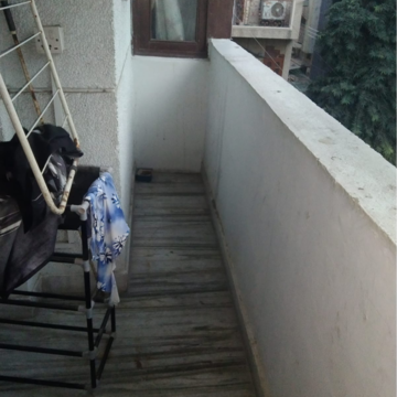 Balcony in 3 BHK Builder Floor at Chittaranjan Park – for Rent