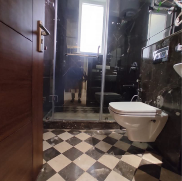 Bathroom in 3 BHK Builder Floor at Pamposh Enclave – for Rent