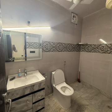 Bathroom in 3 BHK Builder Floor at Shivalik Colony – for Rent