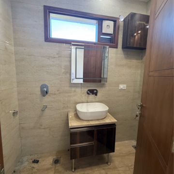 Bathroom in 2 BHK Builder Floor at Kalkaji – for Rent