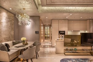 Living Room in 4 BHK Apartment at Rustomjee Crown, Prabhadevi – for Sale