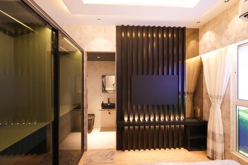 Living Room in 2 BHK Apartment at Kavesar – for Sale