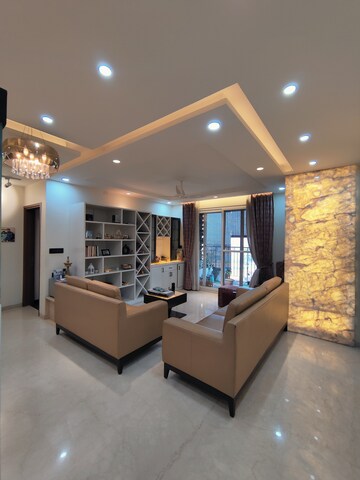 Living Room in 4 BHK Apartment at Bhartiya Nikoo Homes Phase 2, Thanisandra Main Road – for Sale