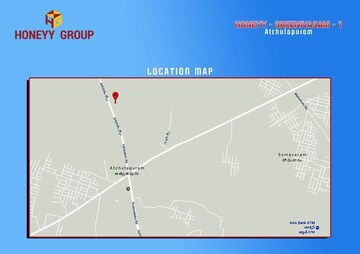 2 BHK Apartment – Map Location View at Honeyy Sreenivasam 1, Atchutapuram - for Sale