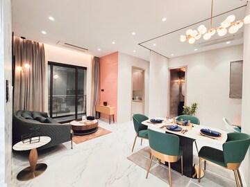 Living Room in 2 BHK Apartment at Neelkanth Palms, Kapur Bawdi – for Sale