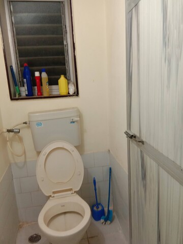 Bathroom in 1 BHK Apartment at Dheeraj Uphar CHS. LTD., Malad East – for Rent