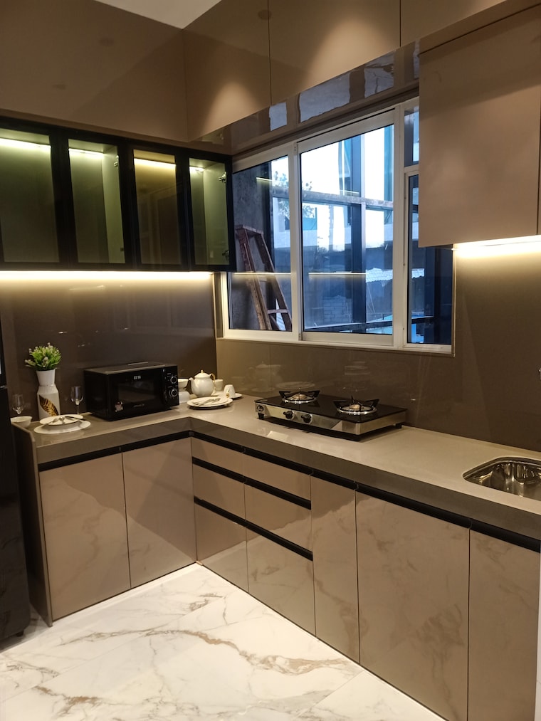 Kitchen, green-square 2 Bedroom 650 Sq.Ft. Apartment In Kasarvadavali Thane 8434786