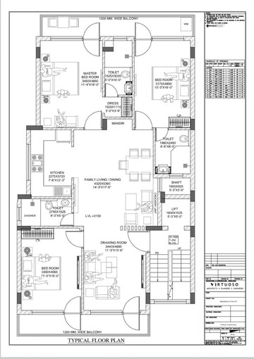 Floor Plan in 3 BHK Builder Floor at Sector 52 – for Sale