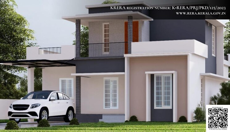 Exterior View, chandranagar 3 Bedroom 1500 Sq.Ft. Villa In Chandranagar Palakkad 8436783