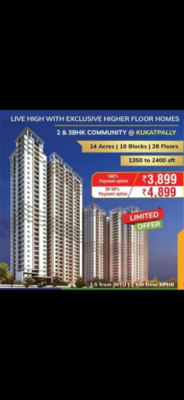 2 BHK Apartment For Sale in Kukatpally