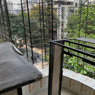 Balcony in 1 BHK Apartment at Om Rishikesh CHS, Dalvi Nagar – for Rent