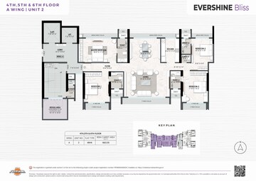 Floor Plan in 2 BHK Apartment at Evershine Bliss, Bandra West – for Sale