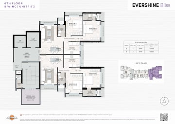 Floor Plan in 2 BHK Apartment at Evershine Bliss, Bandra West – for Sale