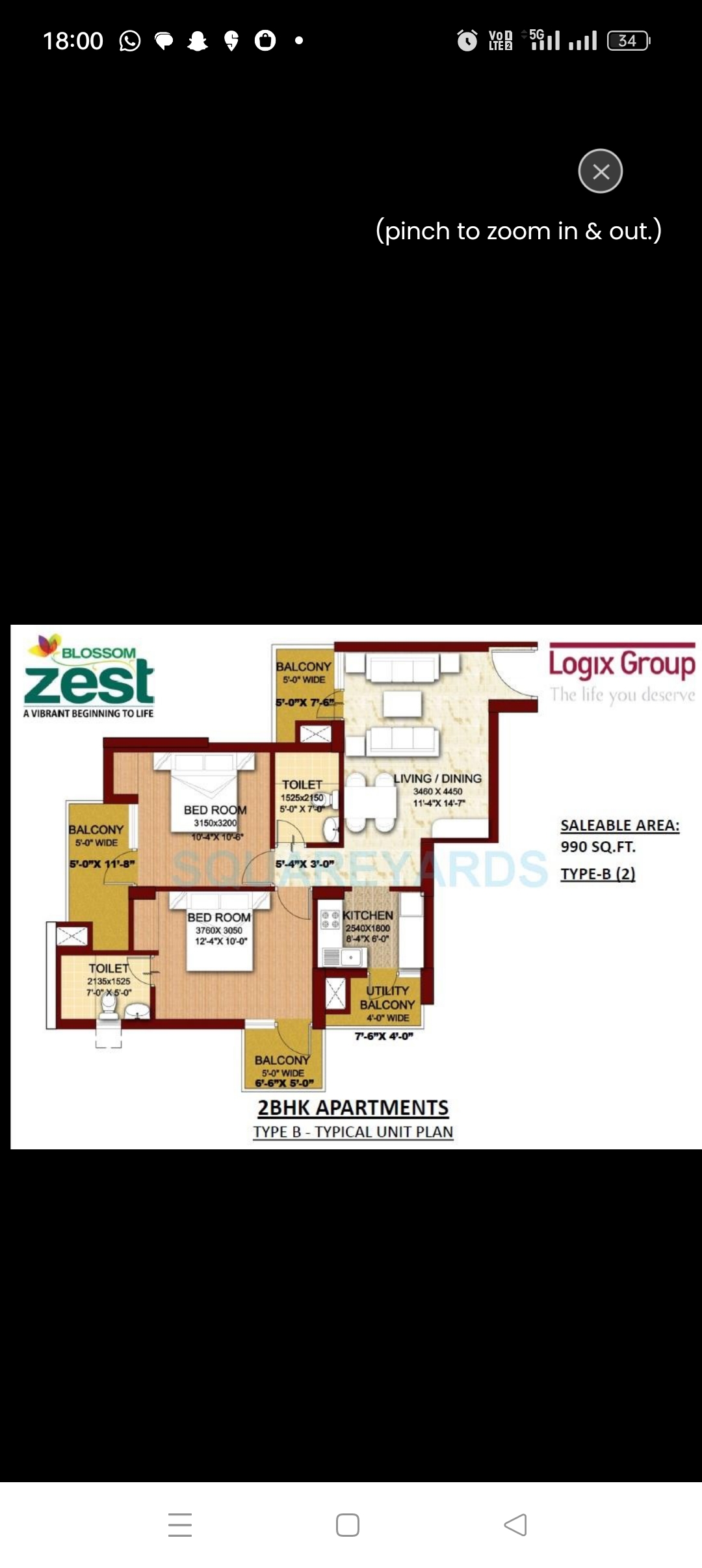 2 BHK Apartment For Sale in Logix Blossom Zest